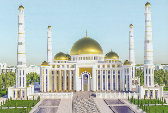 В Туркменистане заложили фундамент Главной мечети Ахалской области