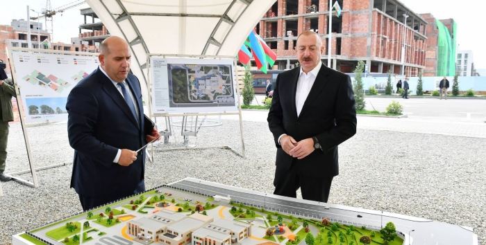 Алиев заложил фундамент детского сада на 240 мест