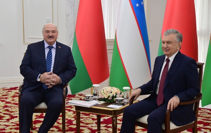 Александр Лукашенко провел встречу с Шавкатом Мирзиёевым в Бишкеке
