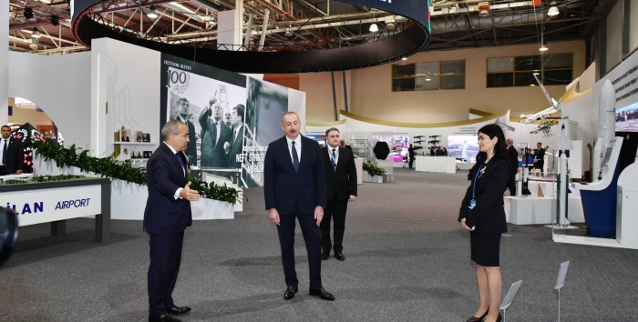 Ильхам Алиев принял участие в открытии выставки стран СПЕКА
