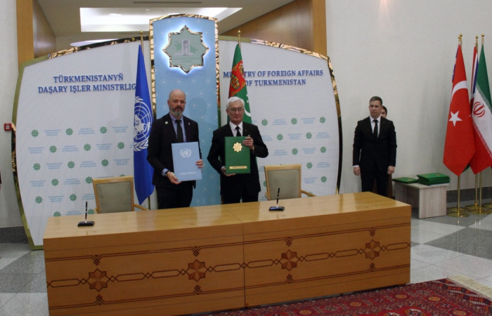 Туркменистан подписал пакет документов о взаимодействии с подразделениями ООН