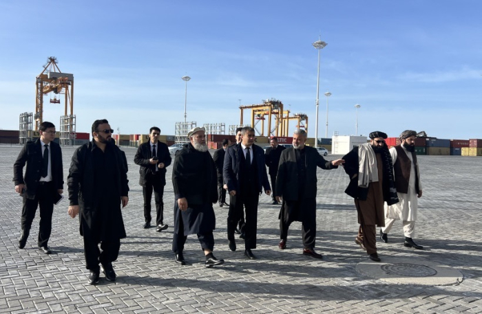 Афганская делегация посетила международный морской порт в городе Туркменбаши